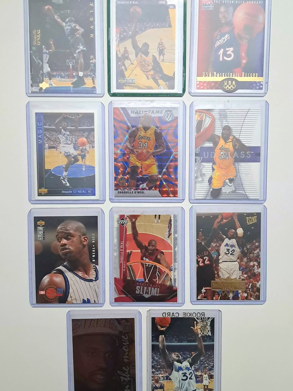 Shaquille O'Neal NBA Basketball Card Lot Of 11